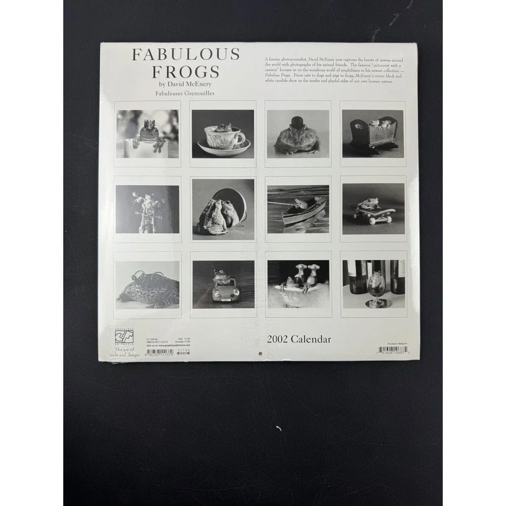 Fabulous Frogs 2002 Wall Calendar David McEnery Graphique de France Vintage New